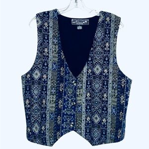Agapo Collection Vintage Women's  Patterned Vest (unisex)